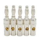 5xrhodium plated copper banana plug speaker cable wire connector hiFi N â„–[