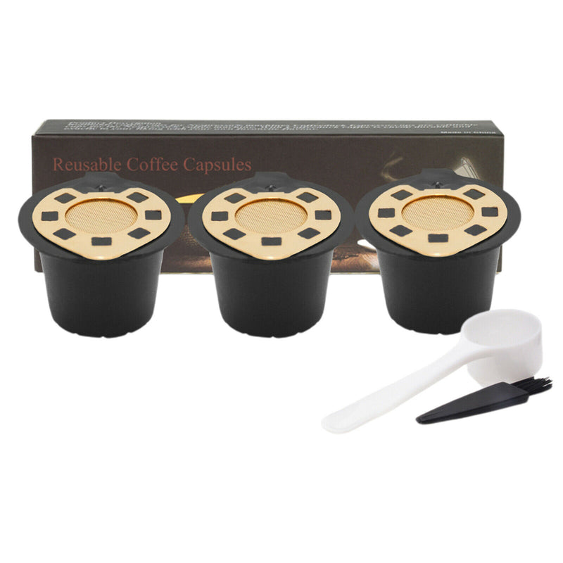 6Pcs Refillable Coffee Capsules Pods for Nespresso Durable Eco-Friendly
