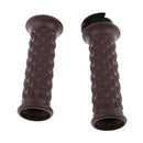 Brown Cafe Racer Motorcycle Handlebar Grips 7/8'' 22mm Diamond Custom