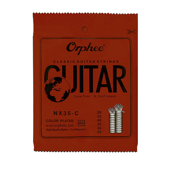 Orphee 6pcs/set NX35-C Full Set Black Nylon Classical Guitar Strings Hard T