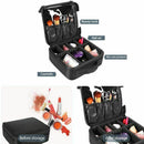 Portable Mini Travel Make Up Cosmetic Bag Case Large Capacity Double Layer  R6T1