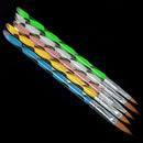 5pcs Acrylic DIY Nail Art Pen UV Gel Carving Brush Liquid Powder No. 4/6/8/10/1