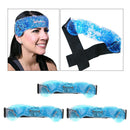 3x Reusable Hot and Cold Ice Pack Migraine Relief Wrap w/ Adjustable Strap