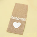 24pcs Jute Hessian Burlap Cutlery Holder Silverware Pockets rustic Wedding