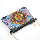DIY Flower Special Shape Diamond Painting Leather Chain Shoulder Bag Clutch