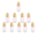 10Pcs Glass Bottles Vial Wishing Bottle Jars DIY Pendants Charms with Holes for