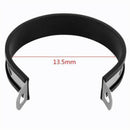 Carbon Fiber Exhaust Pipe Muffler Escape Holder Clamp Fixed Ring SupporX Kw