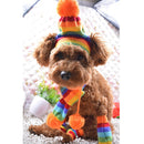 2 Set Pet Dog Puppy Warm Hats Scarf Socks, Soft Dog Coats Apparel, for Small
