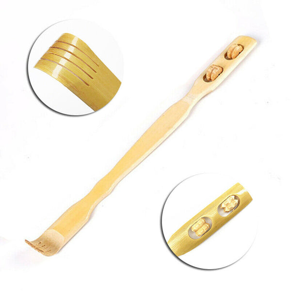 2Pcs 47CM Bamboo Body Itch Back Scratcher Stick Scratching Aid Massage Roller