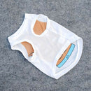 Pet Dogs Funny Cute Muscle Print White Bikini Beach T-Shirt Vest Clothes Size S
