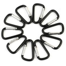 10Pcs Aluminum Snap Hook Carabiner D-Ring Key Chain Clip Keychain Hiking Camp