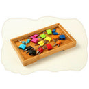 Wooden Tray Locks Set Educational Toys For Children Preschool Sensorial Mat