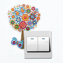 DIY Tree Diamond Painting Luminous Switch Stickers Outlet Wall Decals Decor