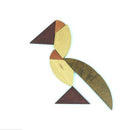 Wooden Egg Shape 9pcs Geometry Learning Jigsaw Smart Puzzle Board Kids Toys