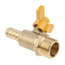 1/2" Male Hose Barb Brass Ball Valve Shut Off for Gas Water, Anti-rust,  Easy to