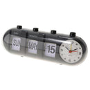 Creative Manual Flip Clock Simple Desk Down Page Clocks Table Clock-Black