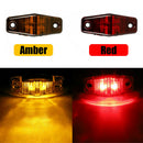 10PCS LED Red/Amber Side Fender Marker Lamp 2.5" Clearance Truck Trailer Lamp