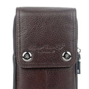 New Portable Soft Leather Belt Purse Bag With Zip Pockets and Phone Pocket for