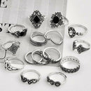 15 Pieces Finger Stack Rings For Women Bohemian Style Friends Party Decorations