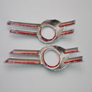 2 Sets Fog Light Lamp Cover Bumper Grille Trim Protect For