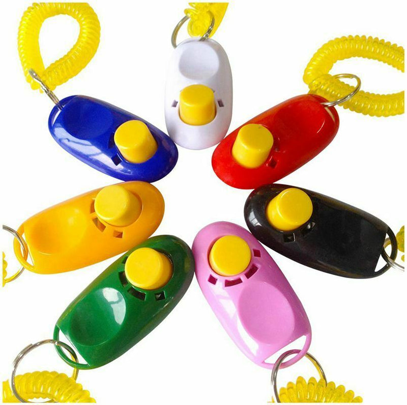 7 Pack Pet Training Clicker with Wrist Strap, Dog Training Clicker Set Z7D2