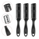 3X Professional Hair Cutter Thinning Shaper Comb 2 Razor Blades Double Sided J77