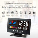 Projection Digital Alarm Clock Snooze Weather Thermometer LED LCD Color D3E0