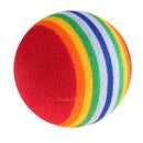 10pcs Rainbow Ball Pet Cat Kitten Soft Play Tennis Balls Activity Fun Chew Toys