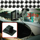 20x Cable Clips Self Adhesive Cord Management Black Wire Holder Organizer Clamps