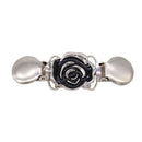 Elegant Enamel Flower Cardigan Sweater Clips Alloy Non-Slip Blouse Shirt Collar