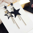 New arrival stars Tassels asymmetric Long drop Earrings for women girls mod