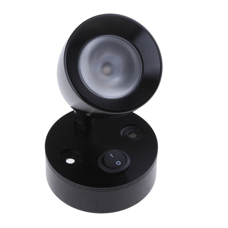 12V 3W Boat LED Spotlight Interior Reading Light Wall Lamp black 3000k