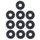 10 Pieces Guitar Strap Block Rubber Safety Strap Lock Washer Gasket Black