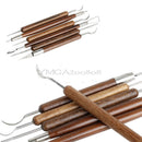 6in1 Wooden Polymer Clay Pottery Ball Stylus Sculpting Carving Modeling Tools PT