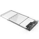 2.5" Transparent USB 3.0 to SATA SSD HDD Hard Drive Disk External Case Enclosure