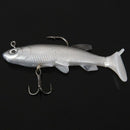 5Pcs 8.5cm 14g Soft Bait Lead Head Fish Lures Bass Fishing Tackle Sharp Hoo