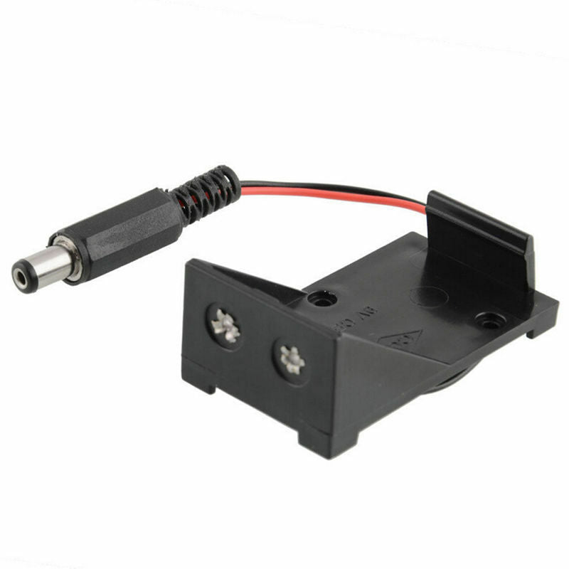 2PCS New 9V Battery Holder Box Case Wire Plug 5.5*2.1mm for Arduino Hn