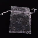 New100X Snowflake White Jewelry Candy Organza Pouch Wedding Favor Bag 7X9 Cm ME