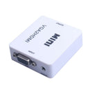 Mini VGA To HDMI Converter With Audio VGA2HDMI Video Box Adapter White