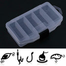 15x9x3cm 5 Compartments Transparent Visible Fishing Lure Tackle Box