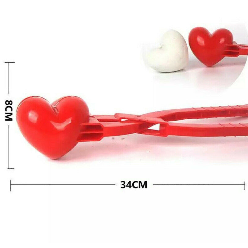 5pcs Heart Shaped Snow Ball Maker Beach Sand Mold Snow Scoop Maker Outdoor