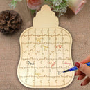 Feeding Bottle Shape Signature Guest Book Personalized Puzzle Wedding Decor