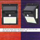 100 LED Solar Motion Sensor Wall Light Waterproof Garden Yard Security Lamp