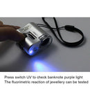 Mini 60X Zoom LED Lighted Pocket Microscope with Leather Case for Jewelry/Stamp