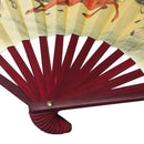 Eight Horses Chinese Idiom Pattern Bamboo Ribs Man Summer Folding Cooling F F9O4