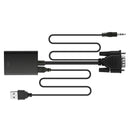 VGA To HDMI Output 1080P HD Audio TV AV HDTV Video Cable Converter Adapter  Y8Q3