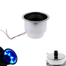 4pcs Stainless Steel LED Drink Cup Holder Blue Light for Yacht Modern Camper Car