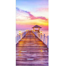 5D DIY Full Drill Diamond Painting Sunset Boardwalk Cross Stitch Embroidery