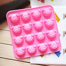 Pig Shape Chocolate Mold Cake Decoration Silicone Jelly Candy Ice Mold 3C