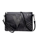 Women Rivet PU Leather Satchel Crossbody Bag Sling Messenger Shoulder Bags A